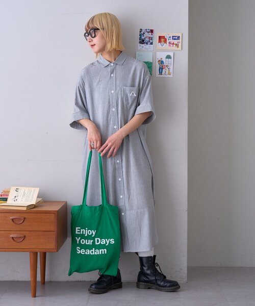 GEVACO（ゲバコ） ワンピース 半袖 「GEVACO」綿麻半袖シャツ