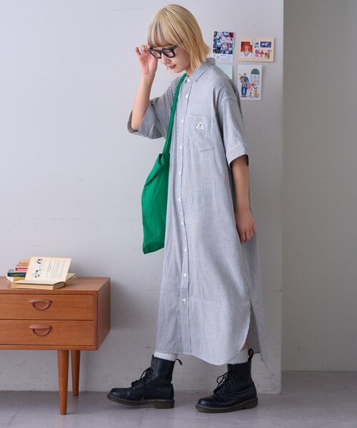 GEVACO（ゲバコ） ワンピース 半袖 「GEVACO」綿麻半袖シャツ