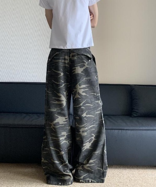 「FreeZone」 カーゴパンツ SMALL ダークグリーン メンズ_画像6