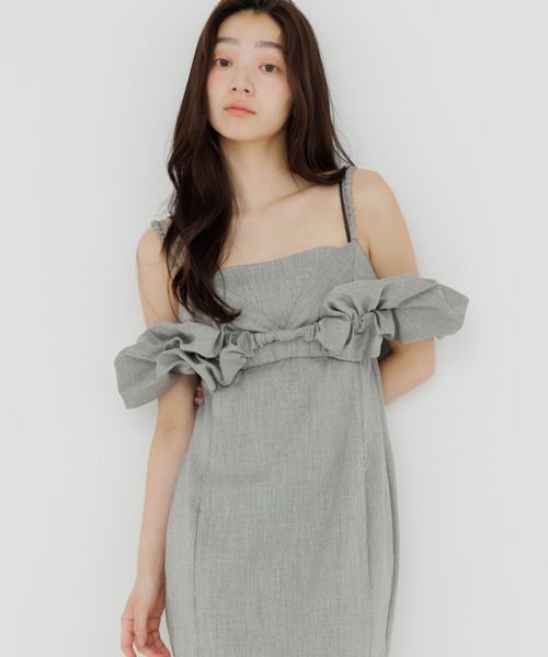 キャミソール shirring bustier cami（シャーリングビスチェキャミ