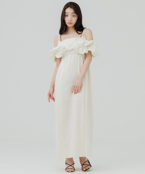 キャミソール shirring bustier cami（シャーリングビスチェキャミ