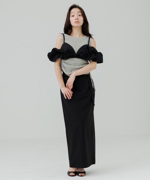 キャミソール shirring bustier cami（シャーリングビスチェキャミ 