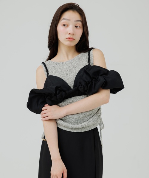 CORDELIA BUSTIER Bibiy. ビスチェ キャミソール キャミソール shirring bustier cami（シャーリングビスチェキャミ