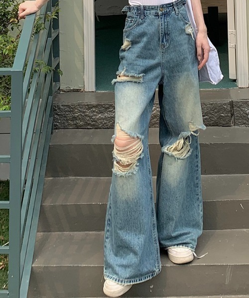 「.KOM」 デニムパンツ L ブラック レディース_画像6