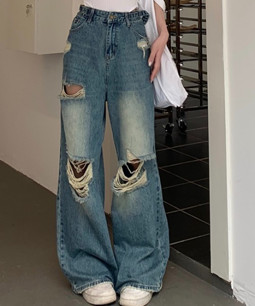 「.KOM」 デニムパンツ L ブラック レディース_画像8