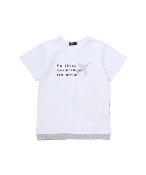 tシャツ 「ブルーインパルス」スモーク飛行プリント天竺半袖Tシャツ(90~140cm) キッズ 子供服 男の子の画像