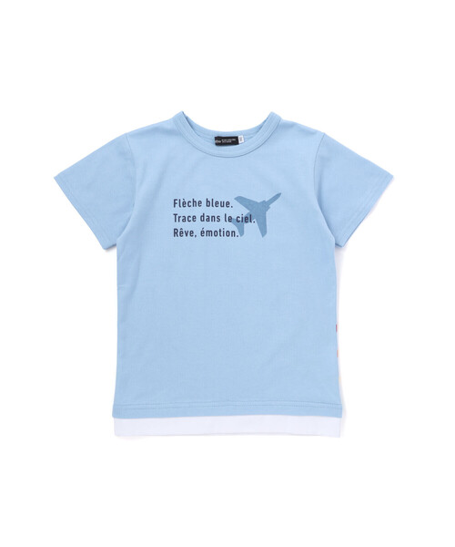 tシャツ 「ブルーインパルス」スモーク飛行プリント天竺半袖Tシャツ(90~140cm) キッズ 子供服 男の子の画像