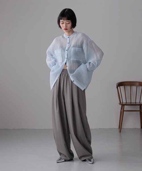 「LOWRYS FARM」 イージーパンツ MEDIUM ホワイト レディース_画像7
