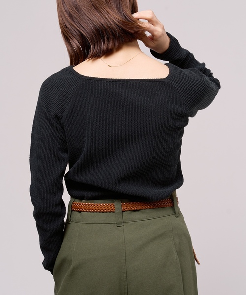「IENA LA BOUCLE」 長袖カットソー FREE グリーン レディース_画像9