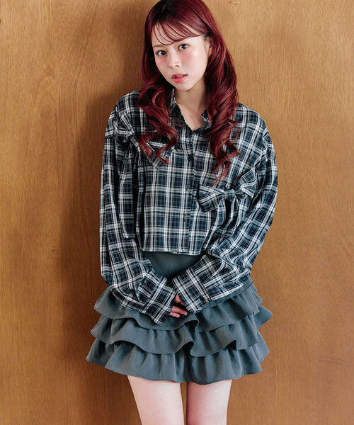「OLIVE des OLIVE」 長袖シャツ FREE ブルー レディース_画像4
