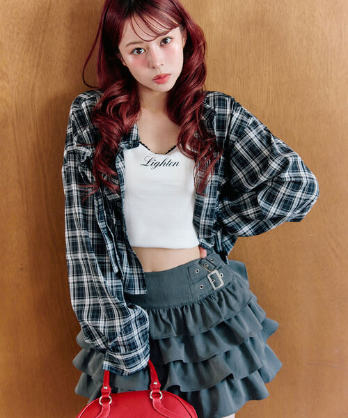 「OLIVE des OLIVE」 長袖シャツ FREE ブルー レディース_画像7