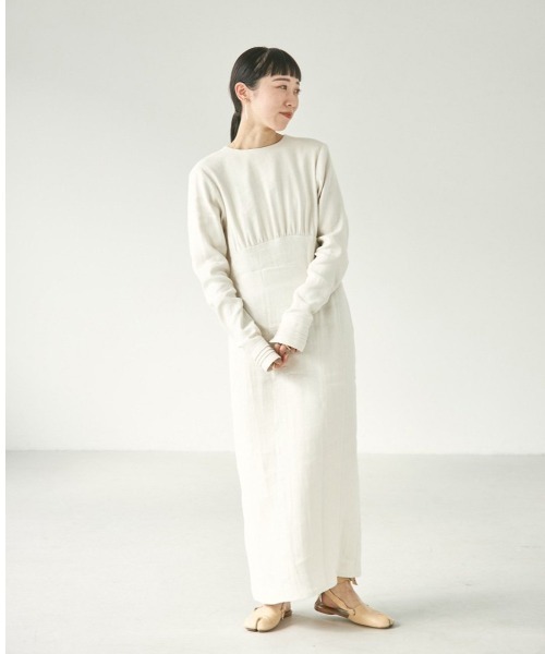 「TODAYFUL」 長袖ワンピース 38inch キナリ レディース_画像2