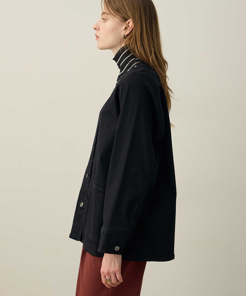 「LE SOUK HOLIDAY」 デニムジャケット M ネイビー レディース_画像4