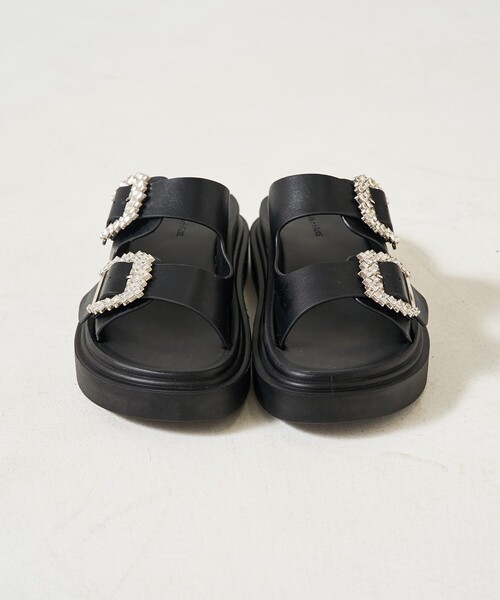「FREAK'S STORE」 フラットサンダル 24.5cm ナチュラル レディース_画像5