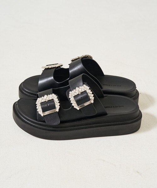 「FREAK'S STORE」 フラットサンダル 24.5cm ナチュラル レディース_画像6