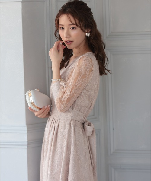 「PREFERIR」 7分袖ワンピース MEDIUM ベージュ レディース_画像7