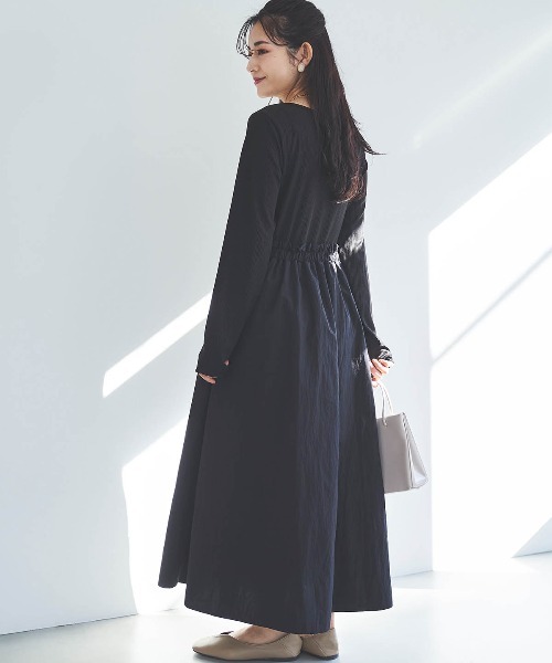 「mil」 ドッキングワンピース S ブラック×ブラック レディース_画像7