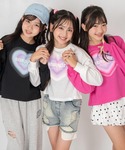 tシャツ ハートクロップドロンT キッズ 子供...の詳細画像1