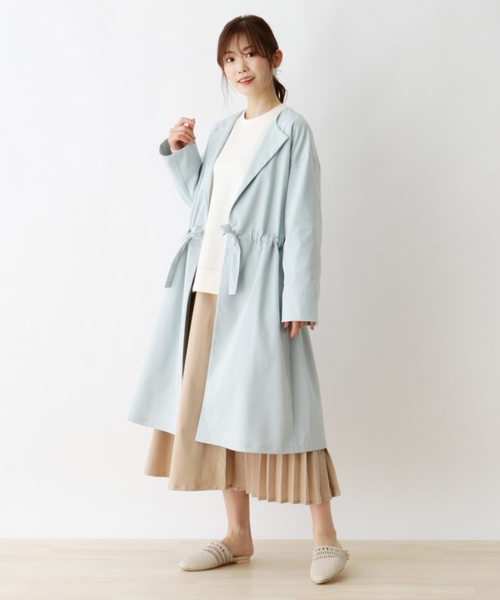【抗菌撥水】TPUツイル着流しコート