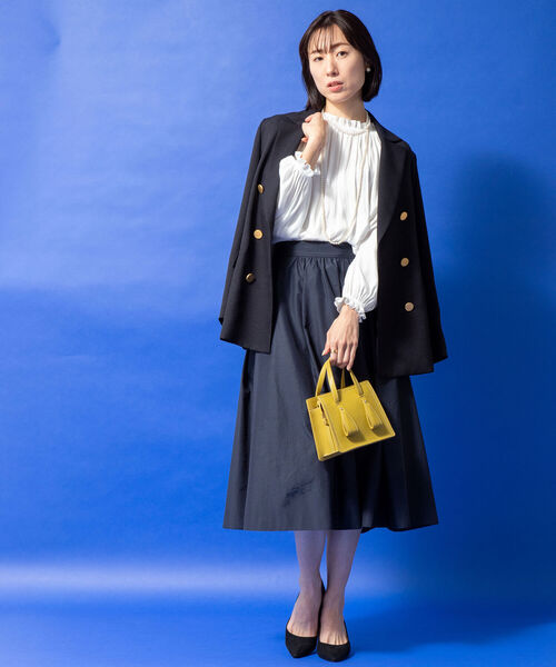 タグ付き　NOLLEY’S タック＆ギャザースカート NOLLEY'S（ノーリーズ） スカート 入学式 タンブラータフタタック