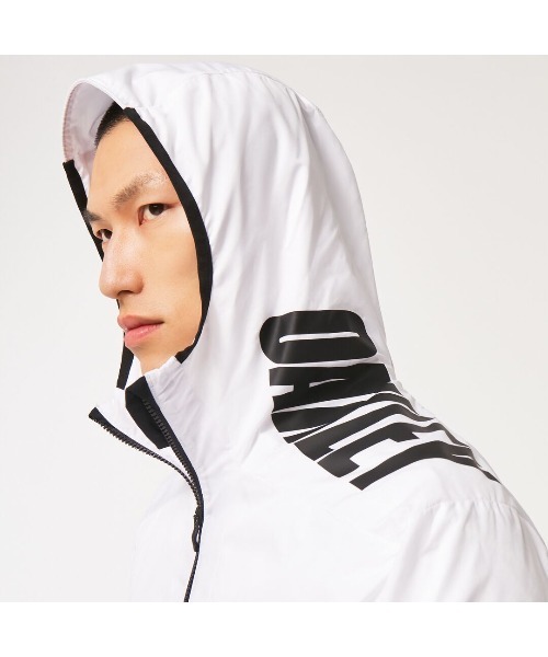 OAKLEY フード付きジャケット ホワイト/ブラック(EU L/JP XL) OAKLEY（オークリー） コート ジャケット メンズ レディース