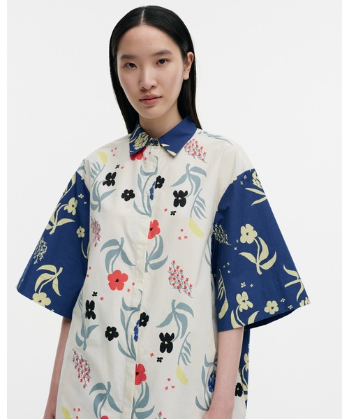 美品⭐️marimekko マリメッコ 花柄 ボタニカル マーケット ワンピース ✨美品✨ marimekko、マリメッコ 花柄ワンピース、ウニッコM