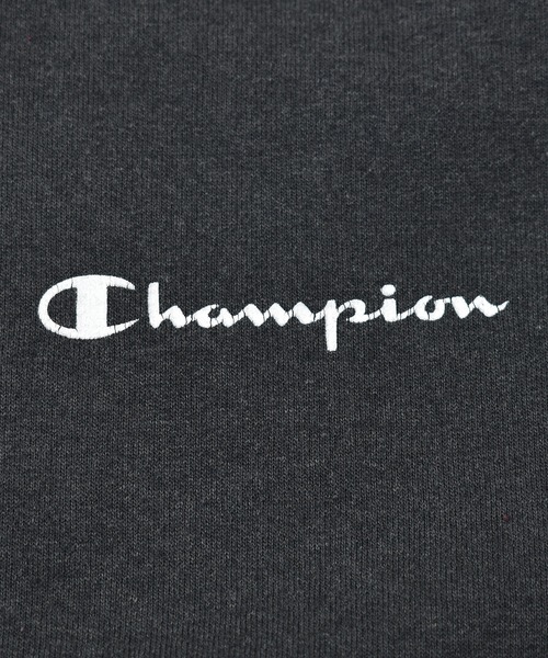90s チャンピオン 刺繍ロゴ パーカー 黒 古着 レディース vintage Champion（チャンピオン） パーカー 「ヴィンテージ古着」Champion