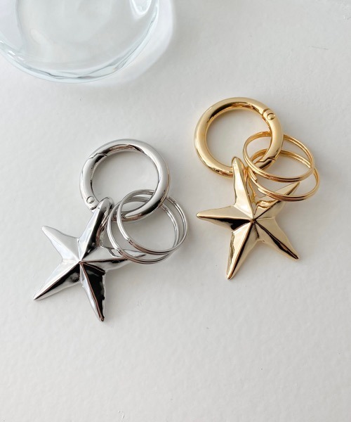 YOSTER ヨースター カラビナ キーリング TONE（トネ） キーホルダー 「ECRu.」スター カラビナキーリング