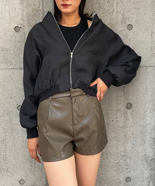 Roger&Raw ブルゾン アウター バック刺繍ショートブルゾン