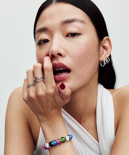 PANDORA チャーム ブルー ミニ ムラーノガラス レディース