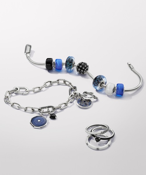 PANDORA バングル　カラーガラスチャームセット PANDORA（パンドラ）の「サンセット ムラーノ ガラス チャーム
