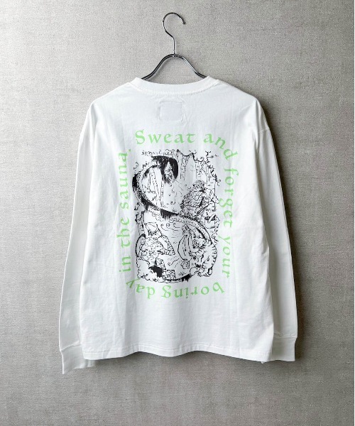 tシャツ 「TETERA/テテラ」AMAMI ＆WINDY LS T-SH / プリントデザイン ロングスリーブ Tシャツ tete21-027 レデ