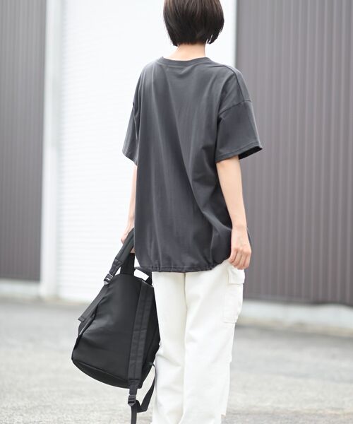 r・p・s（アールピーエス） tシャツ ハート刺繍裾ドロストTシャツ