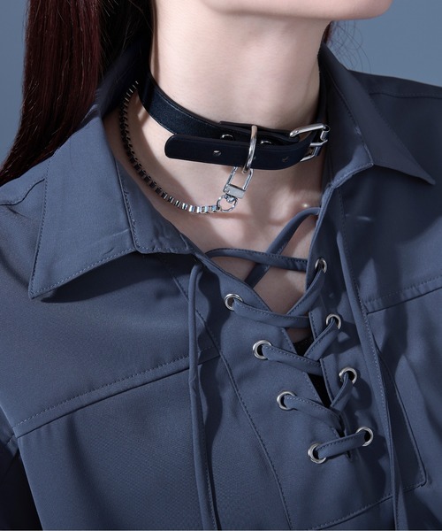 Ellno Loset（エルノロゼット） チョーカー チェーンベルトチョーカー