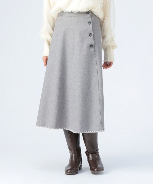 BEAMS HEART（ビームス ハート） スカート ハマグリ刺繍 フレアミディ