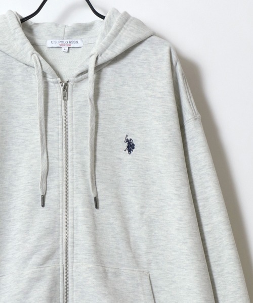 パーカー U.S. POLO ASSN./ユーエスポロアッスン 別注 オーバーサイズ 裏毛 ロゴ ワンポイント刺繍 スウェット ジップアップパーカー/ | U.S. POLO ASSN. | 04