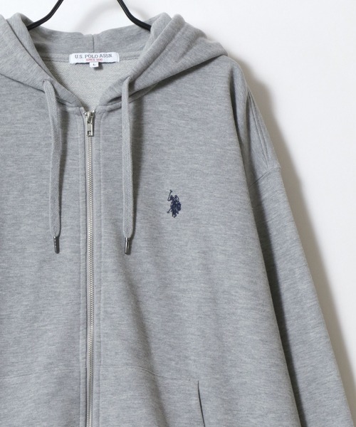パーカー U.S. POLO ASSN./ユーエスポロアッスン 別注 オーバーサイズ 裏毛 ロゴ ワンポイント刺繍 スウェット ジップアップパーカー/ | U.S. POLO ASSN. | 02