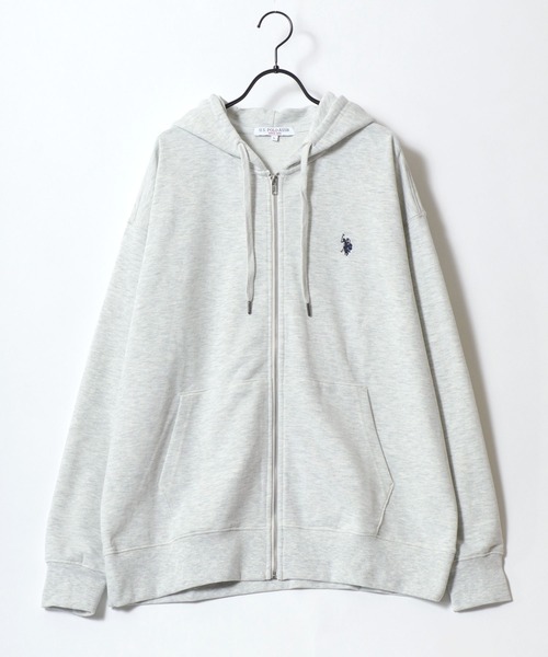 パーカー U.S. POLO ASSN./ユーエスポロアッスン 別注 オーバーサイズ 裏毛 ロゴ ワンポイント刺繍 スウェット ジップアップパーカー/ | U.S. POLO ASSN. | 08