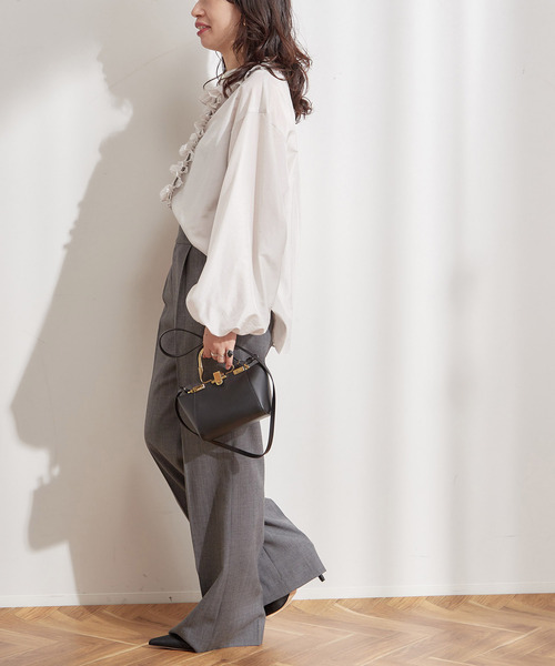 新品＊JOURNAL STANDARD L'ESSAGE プリーツフレアブラウス journal standard L'essage ブラウス シャツ プリーツフリル