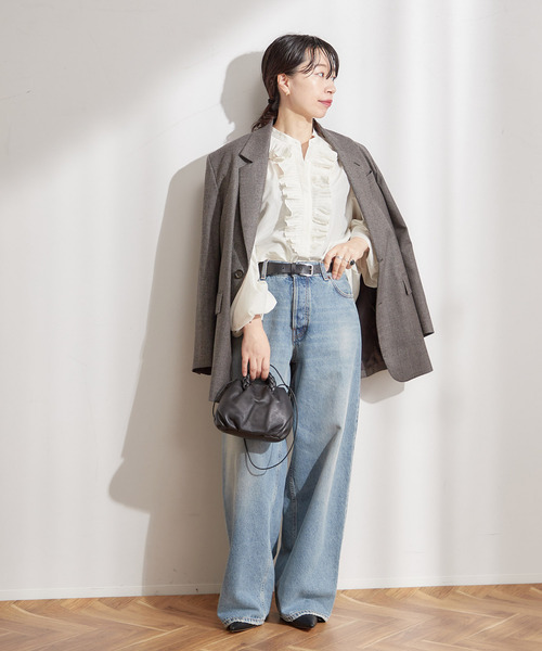 新品＊JOURNAL STANDARD L'ESSAGE プリーツフレアブラウス journal standard L'essage ブラウス シャツ プリーツフリル