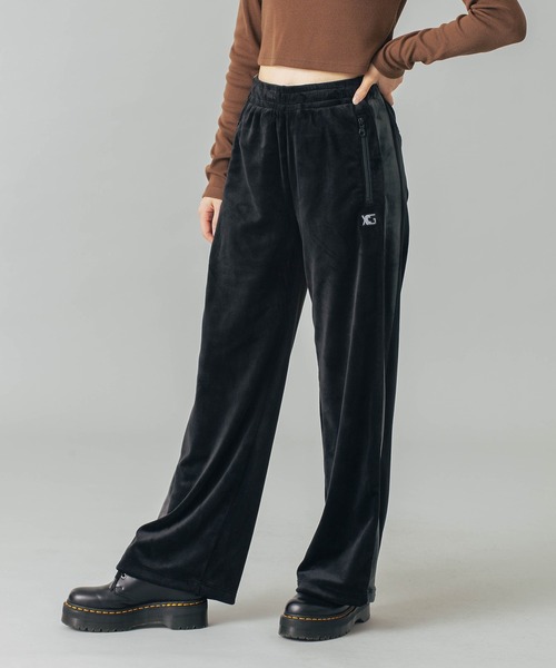 X-girl パンツ VELOUR TRACK PANTS レディース : ZOZOTOWN Yahoo