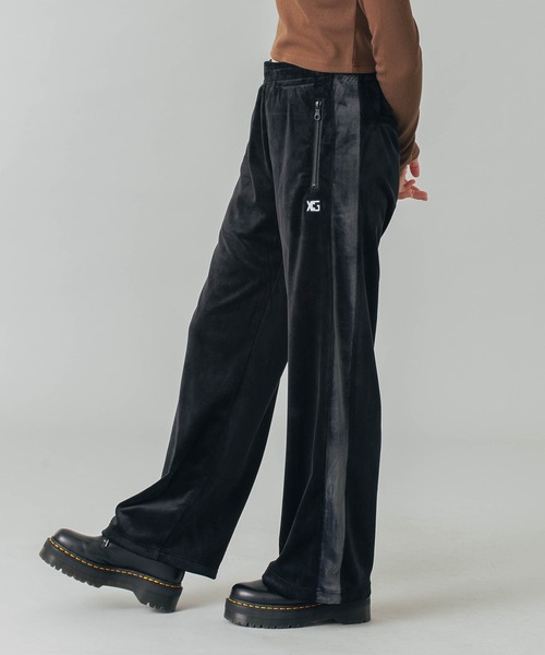 X-girl パンツ VELOUR TRACK PANTS レディース : ZOZOTOWN Yahoo