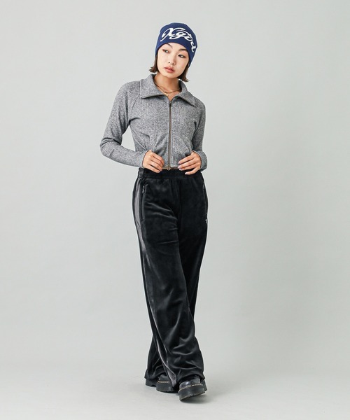 X-girl パンツ VELOUR TRACK PANTS レディース : ZOZOTOWN Yahoo