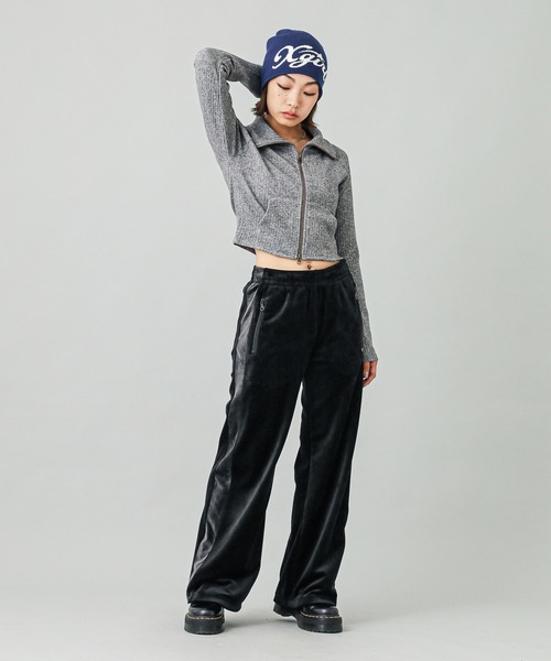 X-girl パンツ VELOUR TRACK PANTS レディース : ZOZOTOWN Yahoo
