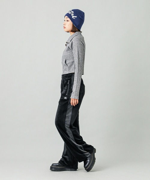 ★2023SS新作★EXPIRED GIRL★Signature Velvet Trackpants セール】VELOUR TRACK PANTS（その他パンツ）｜X-girl（エックス