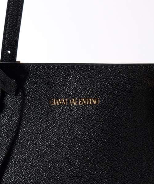VALENTINO レザー ロゴ トートバッグ ブラック【注目商品】★ GIANNI VALENTINO トートバッグ 「GIANNI VALENTINO/ジャンニ