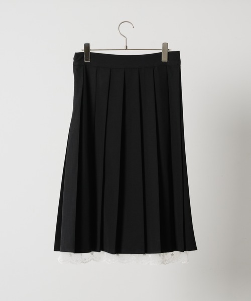 FEKETE レースミディプリーツスカート　新品未使用 FEKETE スカート MIDI LACE PLEATS SKIRT / レースミディ