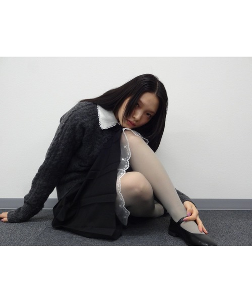 FEKETE レースミディプリーツスカート　新品未使用 FEKETE スカート MIDI LACE PLEATS SKIRT / レースミディ