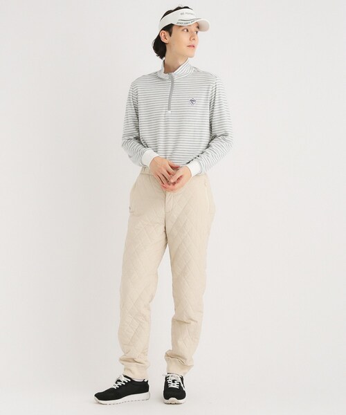 adabat新品　他には在庫無し　ボーダーデザイン 長袖ハーフジッププルオーバー adabat tシャツ ボーダーデザイン ハーフジップ長袖プルオーバー
