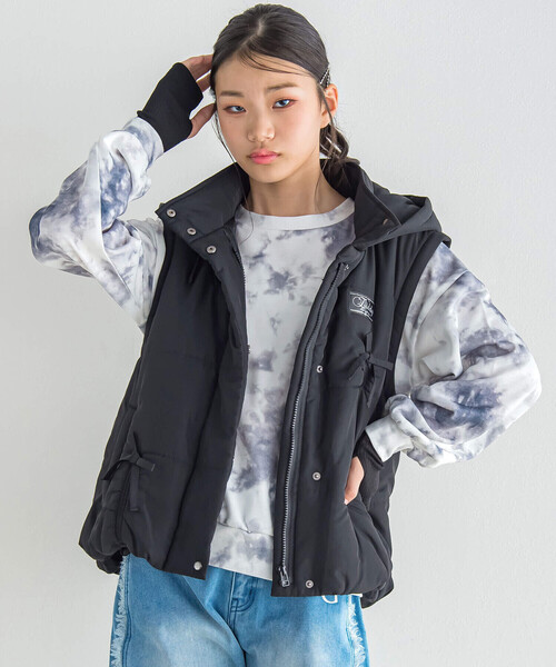 ZIDDY ダウン ダウンジャケット 「 ニコプチ 掲載 」リボンフード付き